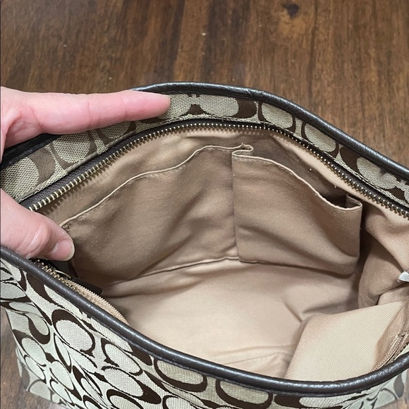 Coach Brown and Teal Crossbody Bag - Picture 10 of 12